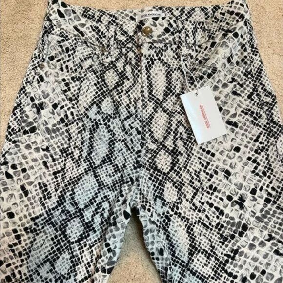 Good American Good Waist Skinny Jeans in Snake Print Size 0 - Picture 3 of 6